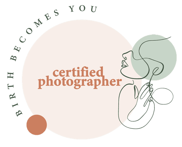 Birth Becomes You certified birth photographer badge